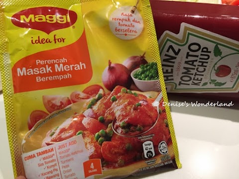 cara masak ayam masak merah prencah meggi
