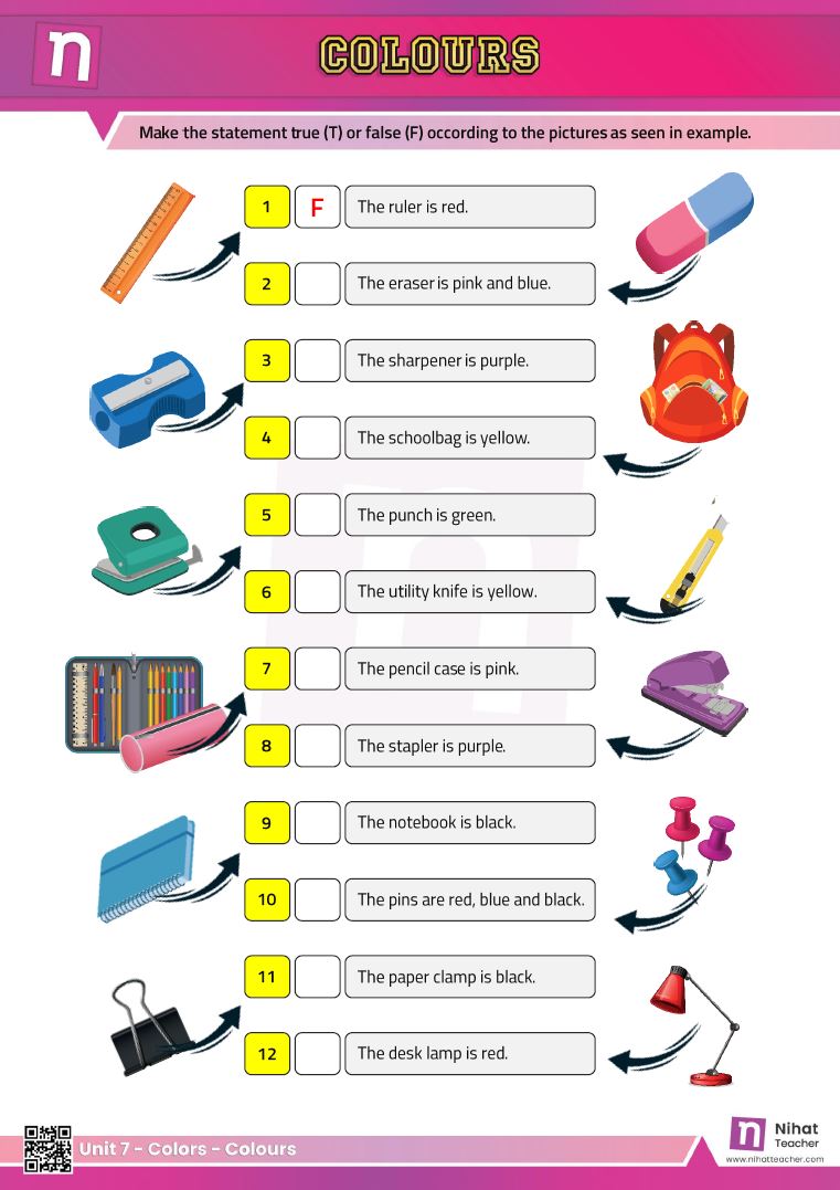 Practise English Vocabulary. An elegant worksheet about colors in English. Download a worksheet about colours in English in PDF format.