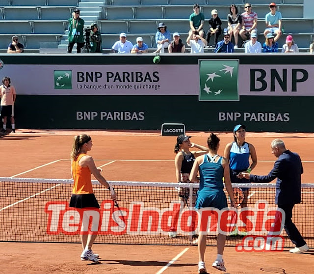 Aldila Sutjiadi/Miyu Kato didiskualifikasi dari nomor ganda putri Grand Slam Perancis Terbuka