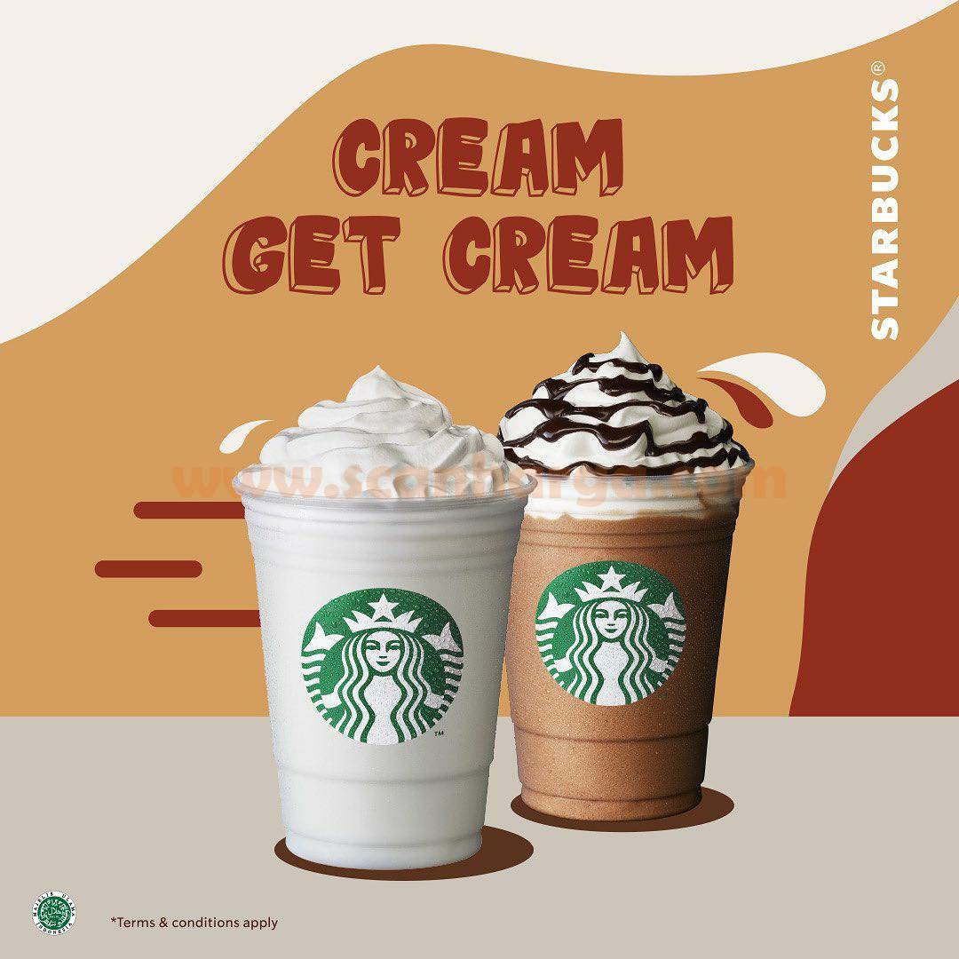Promo Starbucks Beli 1 Gratis 1 minuman Cream Frappuccino®