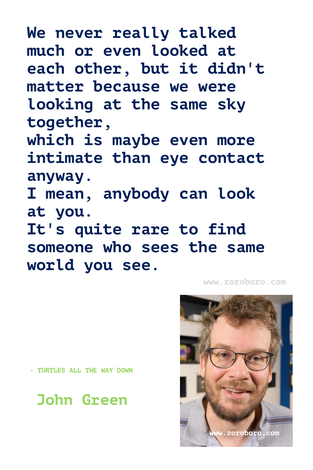 John Green Quotes, John Green Books Quotes, John Green The Fault in Our Stars, John Green Looking for Alaska, John Green Paper Towns & John Green Turtles All the Way Down Quotes, John Green Quotes.