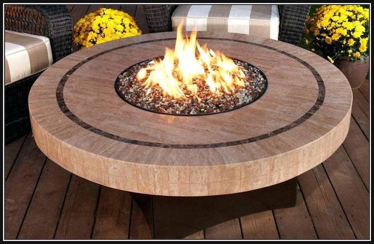 dining table with fire pit in middle lowes