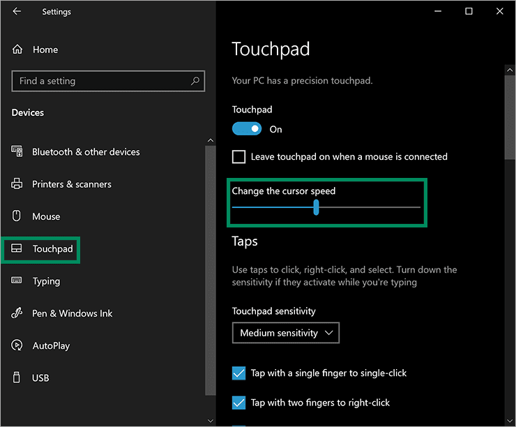3-Settings-Touchpad-Change-the-cursor-speed