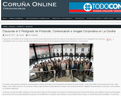 II Postgrado de Protocolo, Comunicación e Imagen Corporativa. Universidade da Coruña