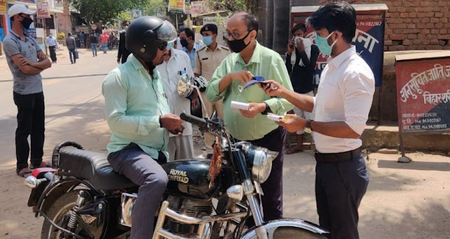 ASDO checking mask in Biharsharif