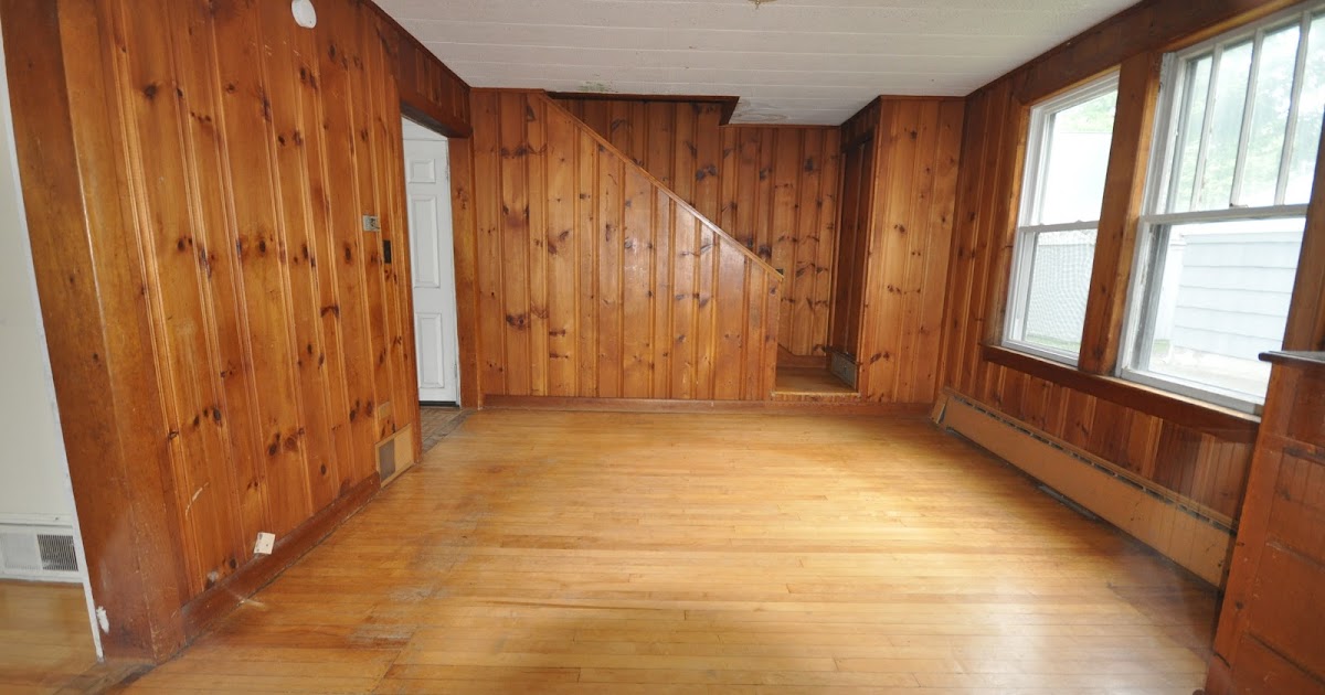 SoPo Cottage: Dining Room and Foyer: Before and After Knotty Pine Paneling