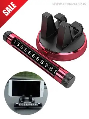 2-in-1 Car Dashboard Gadget Phone Mount & number plate