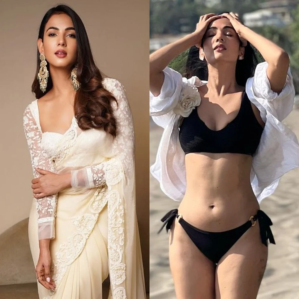 Sonal Chauhan saree vs bikini indian actress