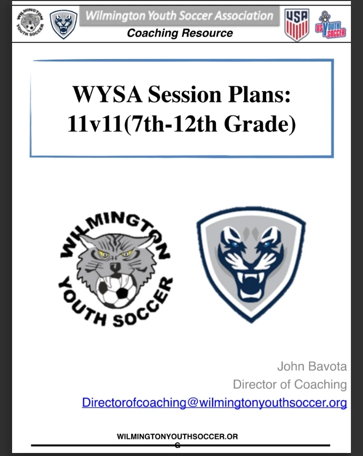 WYSA Session Plans: 11v11(7th-12th Grade) PDF