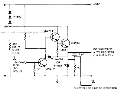 Shift Register Driver Power Supply Circuit Diagram