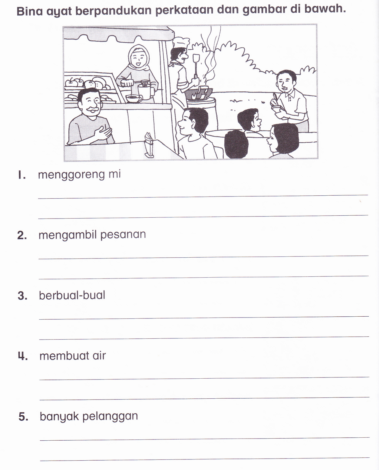 Cikgu Oi  Latihan Bina Ayat Berdasarkan Gambar