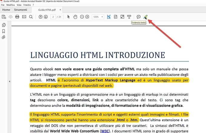 evidenziare-testo-pdf