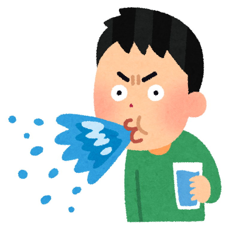 飲み物を噴く人のイラスト かわいいフリー素材集 いらすとや