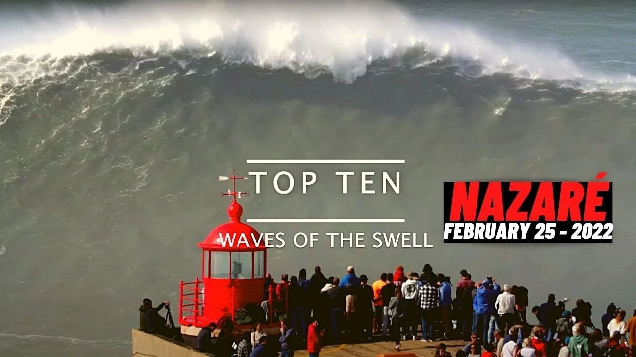 TOP 10 BEST WAVES NAZARÉ XXXL LARGEST SWELL OF THE SEASON - Nazaré 2022 February 25th