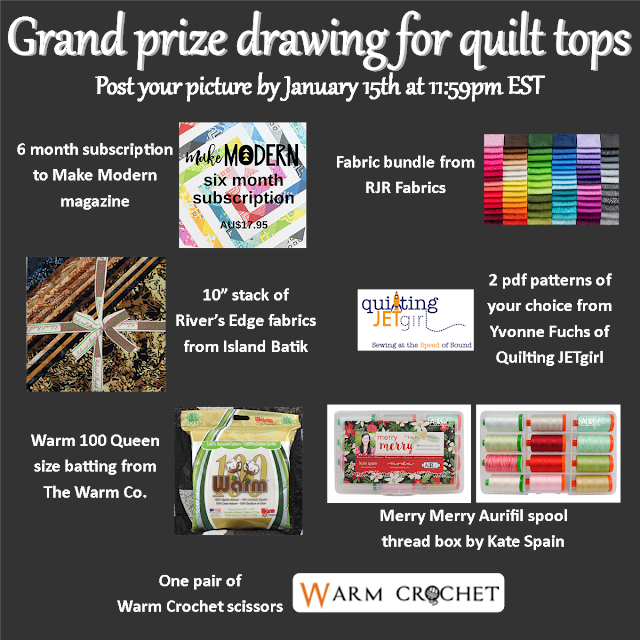 Grand prize sponsors for the "I Wish You a Merry QAL"