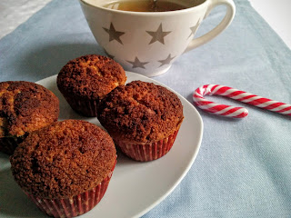 karácsonyi muffin teljes kiőrlésű vegán cukormentes