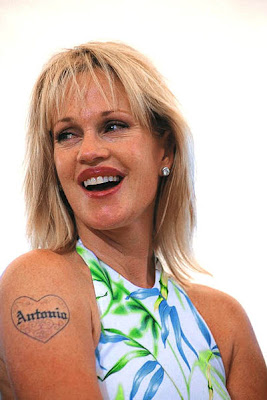 Melanie Griffith Heart Tattoo