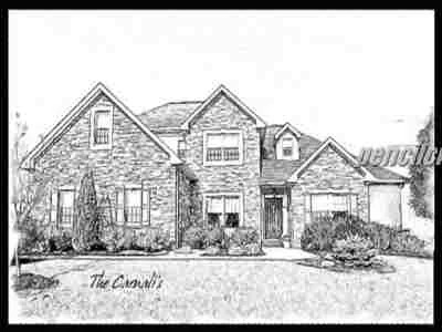 Pencil Drawing Farmhouse