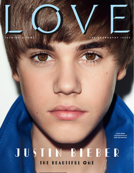 Justin Bieber LOVE Magazine Cover 2011 We Love Justin Bieber's LOVE Cover