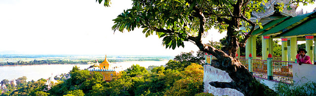 Sagaing view over the Irrawaddy