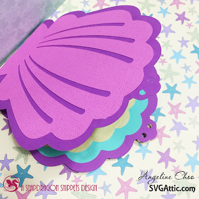 SVG Attic: Mermaid Step Card with Angeline #svgattic #scrappyscrappy #jgwfathomsdeep #mermaid #stepcard #underwater #svg #cutfile #diecut #card #cardmaking #papercraft