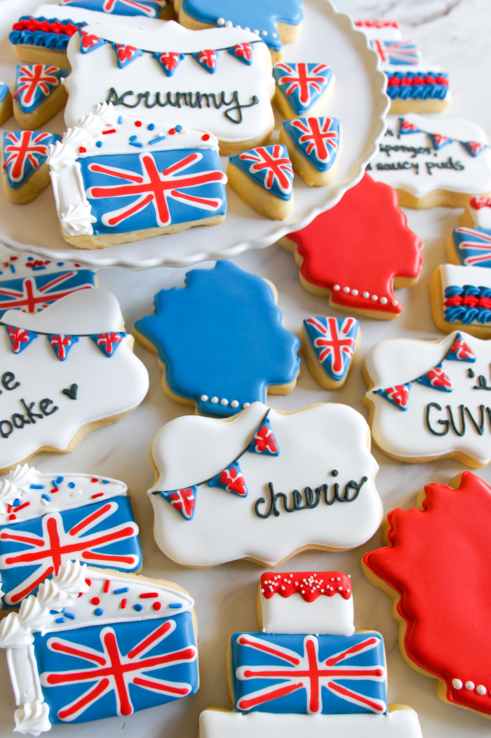 British-Themed Decorated Cookies