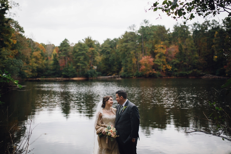 the bride and groom at chattahoochee nature center