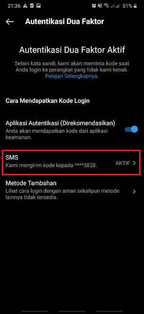 Cara Menonaktifkan Autentikasi Dua Faktor Instagram 2