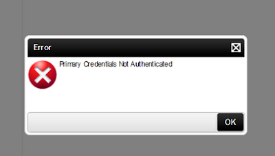 K2 - Primary Credentials Not Authenticated