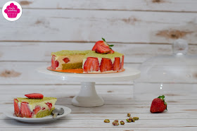 Fraisier à la pistache avec C'est mon Gateau 