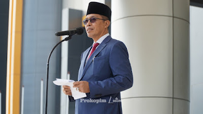 Sekda Lotim Bacakan Amanat Menteri Sosial di Peringatan Hari Pahlawan Tahun 2022