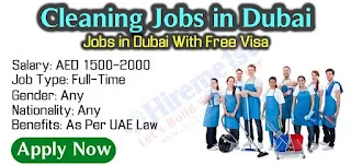 Male & Female Cleaners ( 230 Nos ) Jobs Recruitment in Reputed Facilities Management company in Dubai