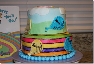 Oh the Places You'll Go graduation cake 006