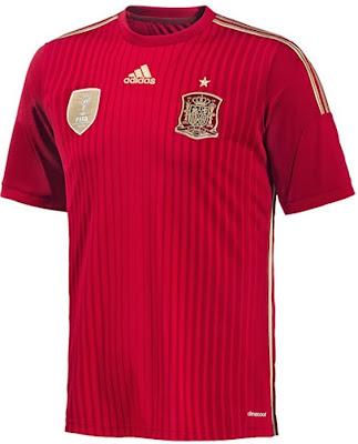 Jersey Grade Ori 2014 Home Timnas Spanyol Piala Dunia 2014