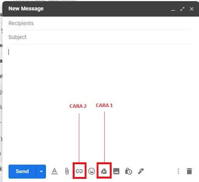 cara mengirim file di google drive lewat gmail