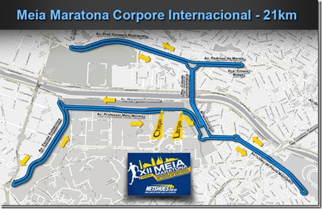 Percurso - Meia Maratona Corpore