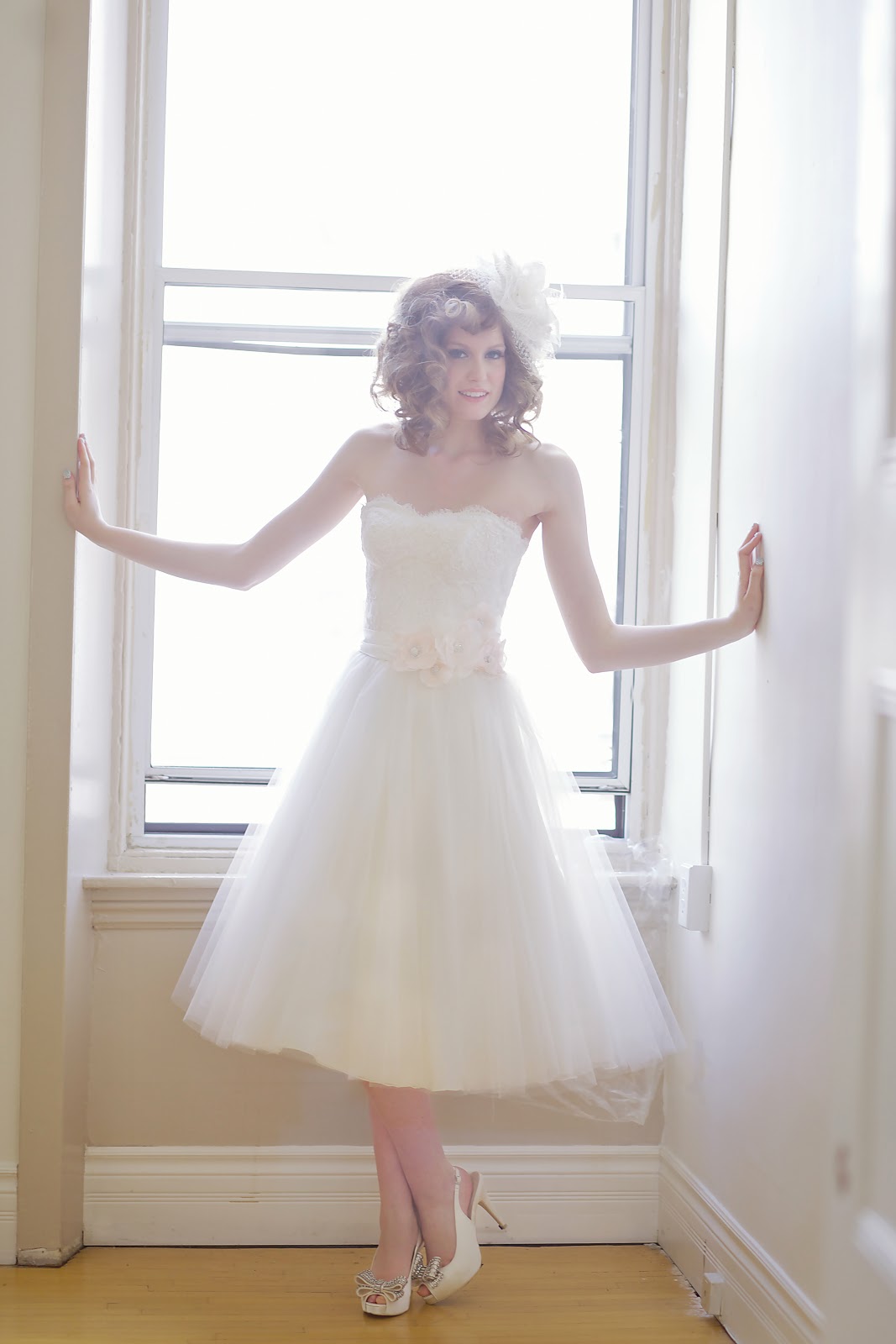vintage lace wedding dresses tea length Hamilton & Halton Weddings Magazine