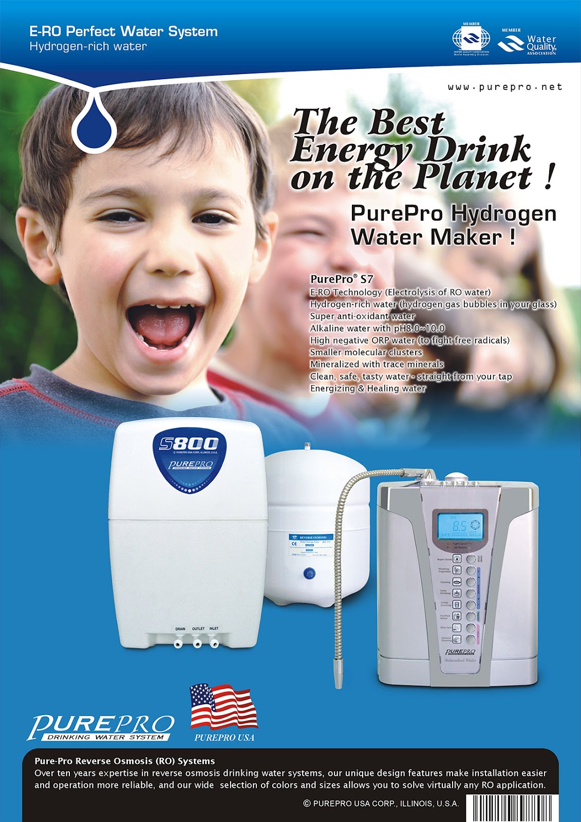 PurePro® Perfect Water System S5 - A Combination of The Best of World ( RO + Water Ionizer) ERO-S5