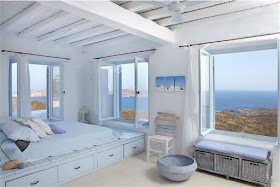 dormitorio con vistas al egeo chicanddeco