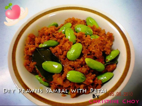 蝦米參巴Dry Prawn Sambal With Petai