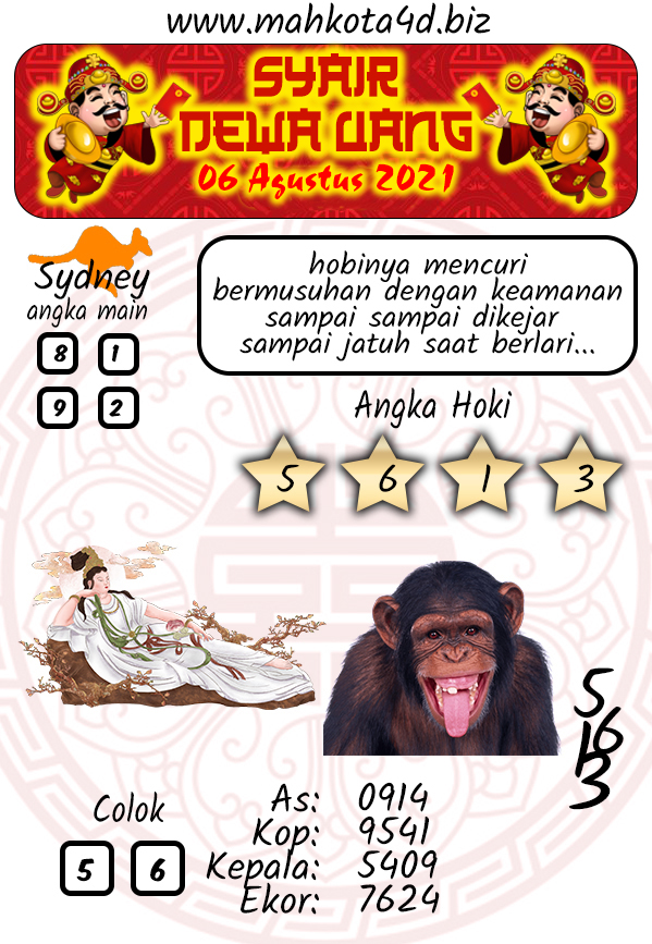Syair Prediksi Togel Sydney - SDY Jum'at, 06 - Agustus - 2021