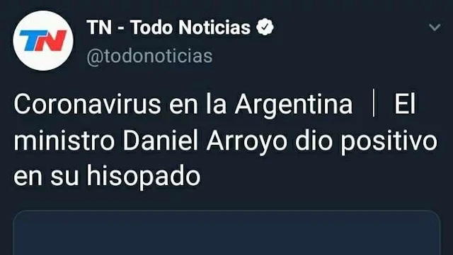 Debieron retirar el tuit al ser desmentidos en otro canal por el mismo Daniel Arroyo.