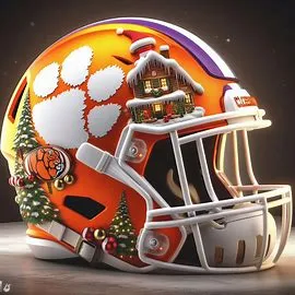 Clemson Tigers Christmas Helmets