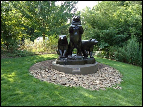 At entrance to Crystal Bridges Trail