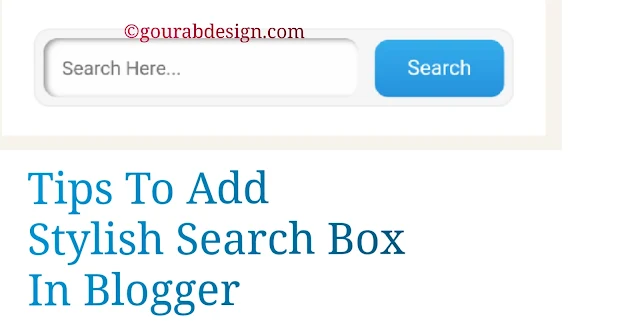 add stylish search box widget in blogger