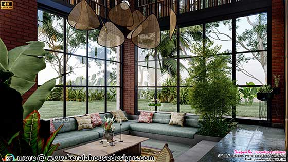 Tropical living room interior