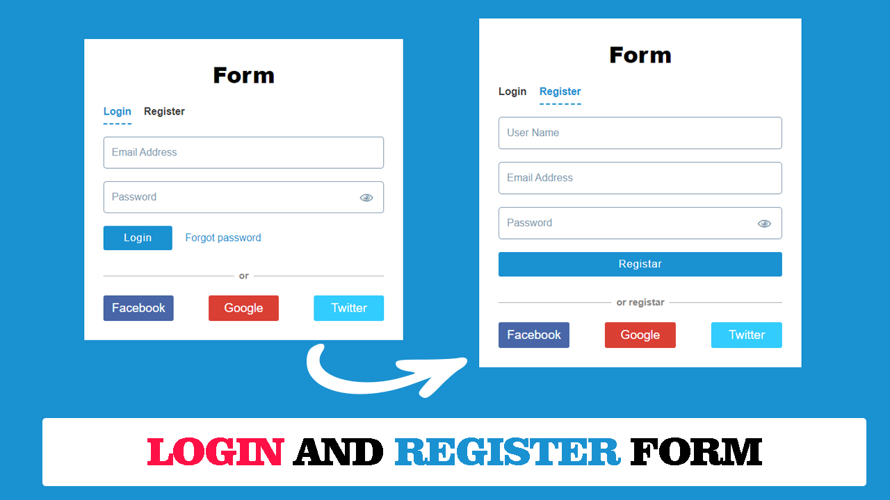 Login And Register Form