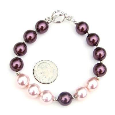swarovski pearl and sterling silver bracelet for her