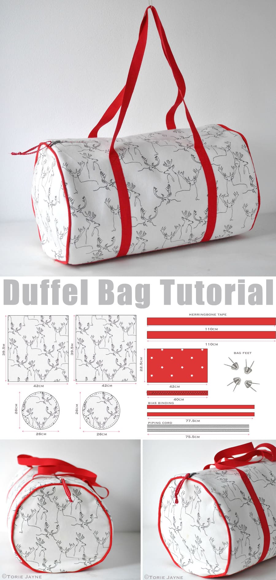 Duffel Bag Free Tutorial & Pattern