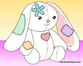 Patchwork bunny- blank available for coloring!